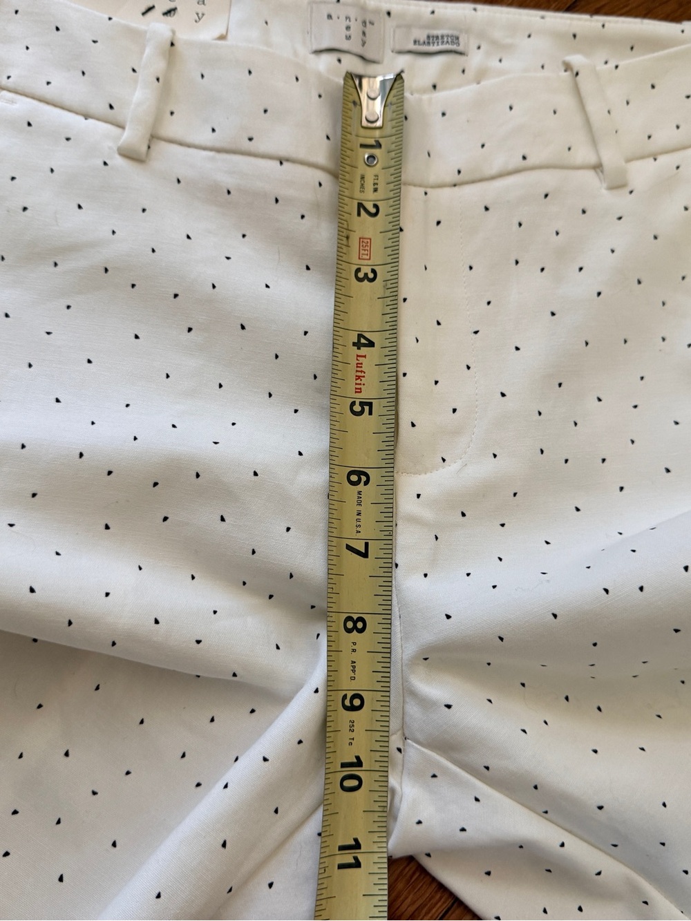A New Day Slim Ankle Cream Black Polka Dot Pants Size 6 NWT - Picture 6 of 11